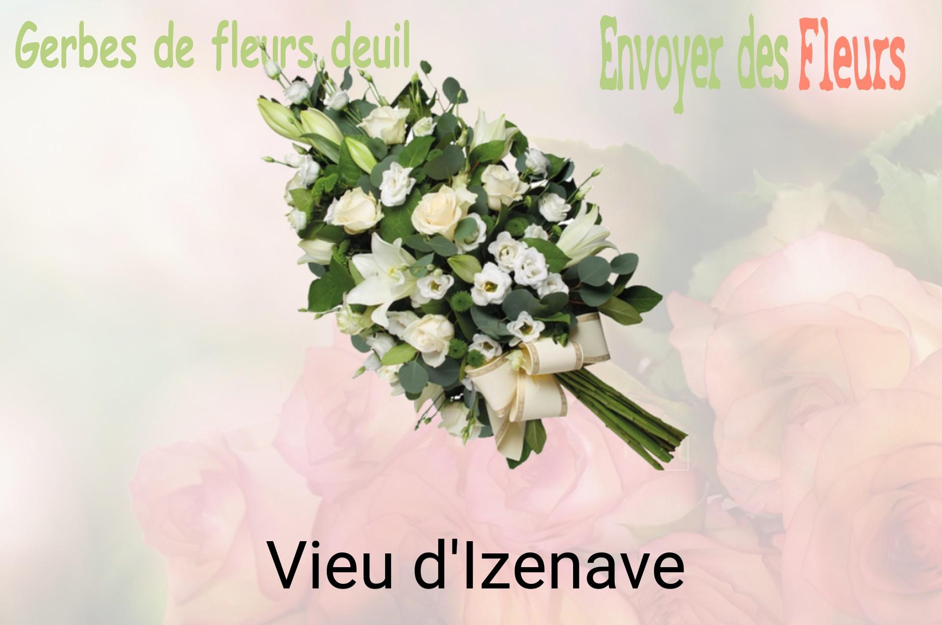 Gerbe de fleurs de deuil livrée à Vieu-d'Izenave